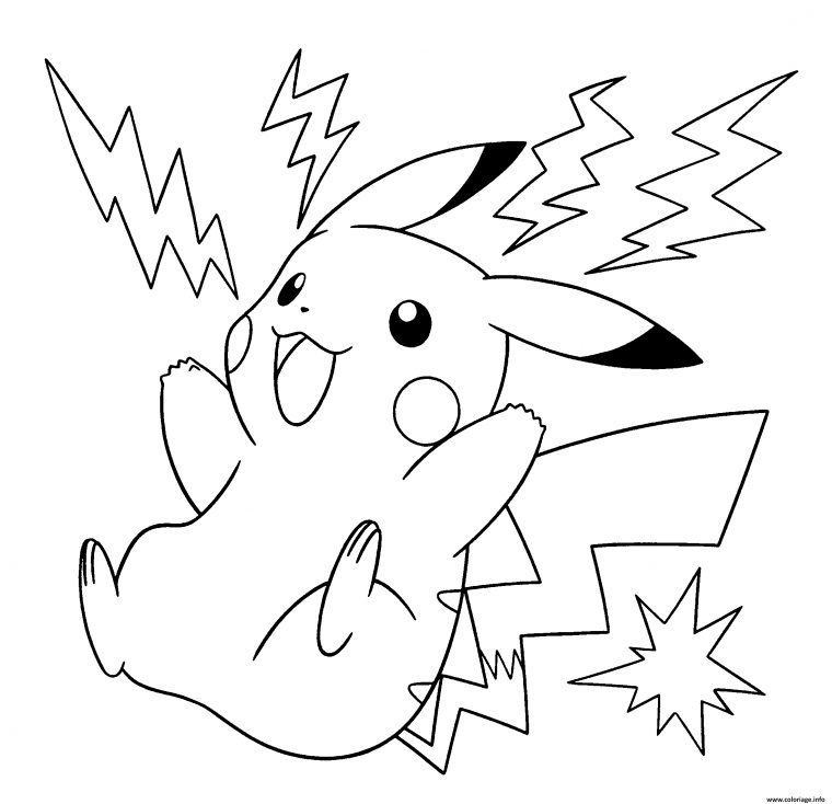 Coloriage Pokemon Pikachu Electrique À Imprimer | Pikachu encequiconcerne Imprimer Coloriage Pokemon