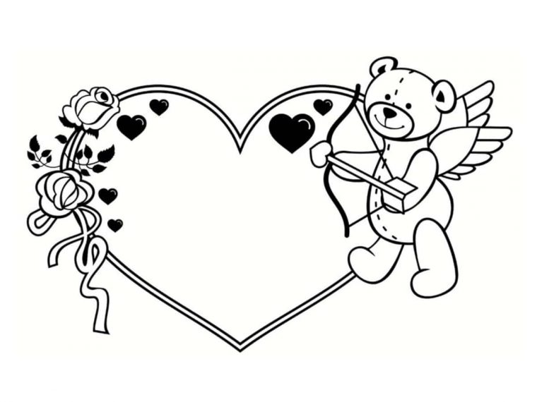 Coloriage Saint Valentin : 40 Dessins À Imprimer Gratuitement encequiconcerne Dessin Pour La Saint Valentin