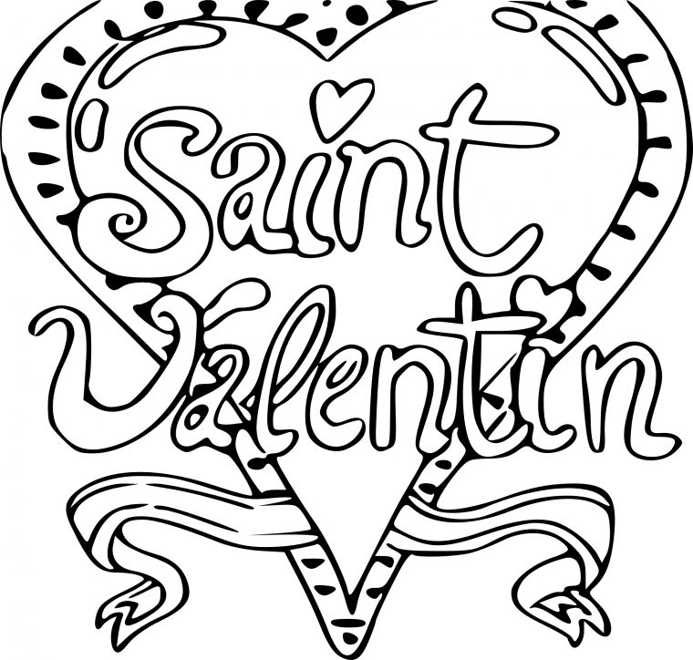 Coloriage Saint Valentin À Imprimer intérieur Dessin Pour La Saint Valentin