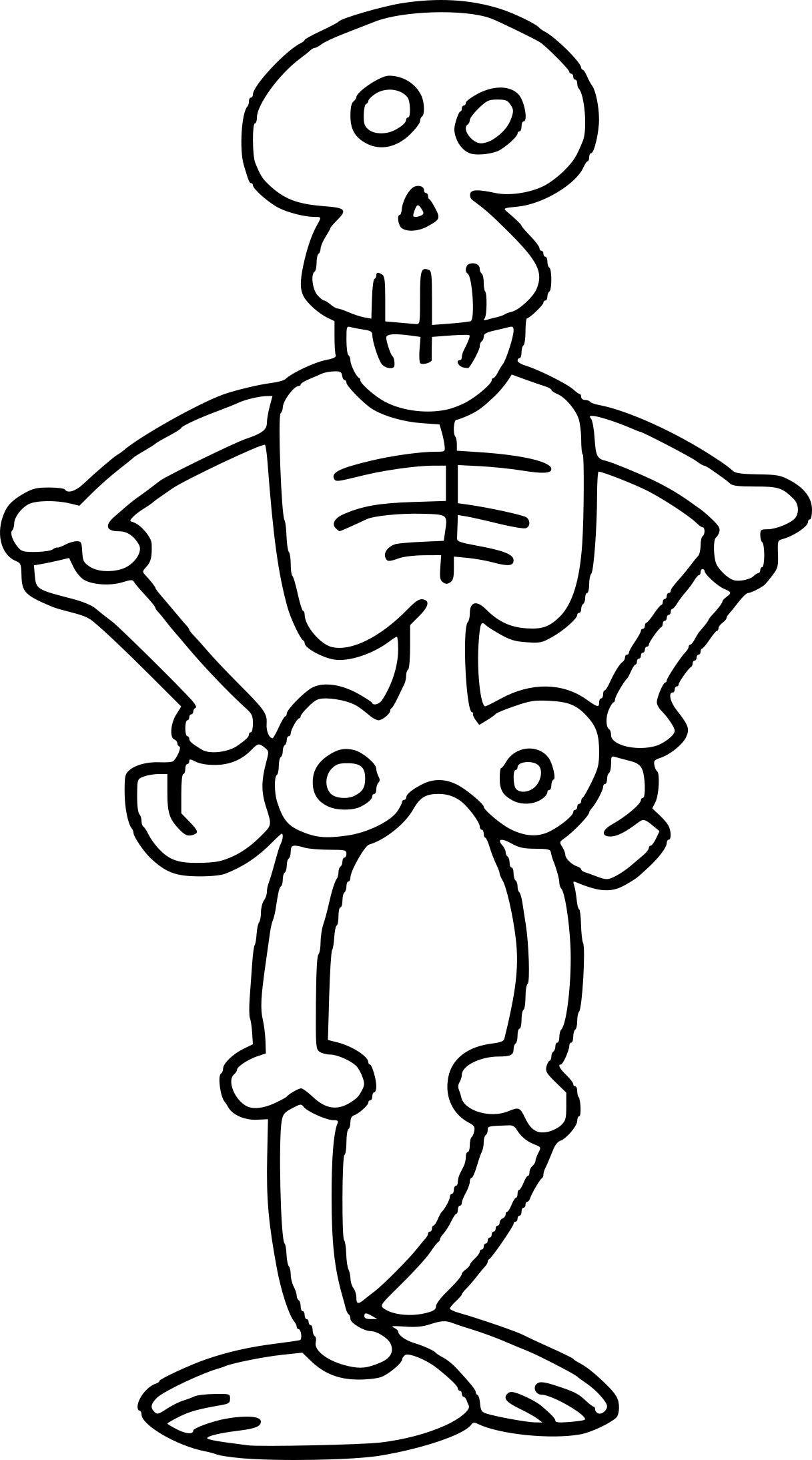 Coloriage Squelette À Imprimer avec Squelette A Imprimer