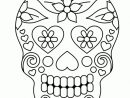 Coloriage Squelette Sucre Belles Fleurs | Dibujo Dia De pour Squelette A Imprimer