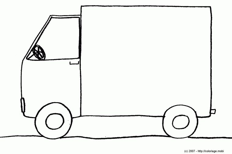 Coloriage – Un Camion tout Dessin Tracteur Facile