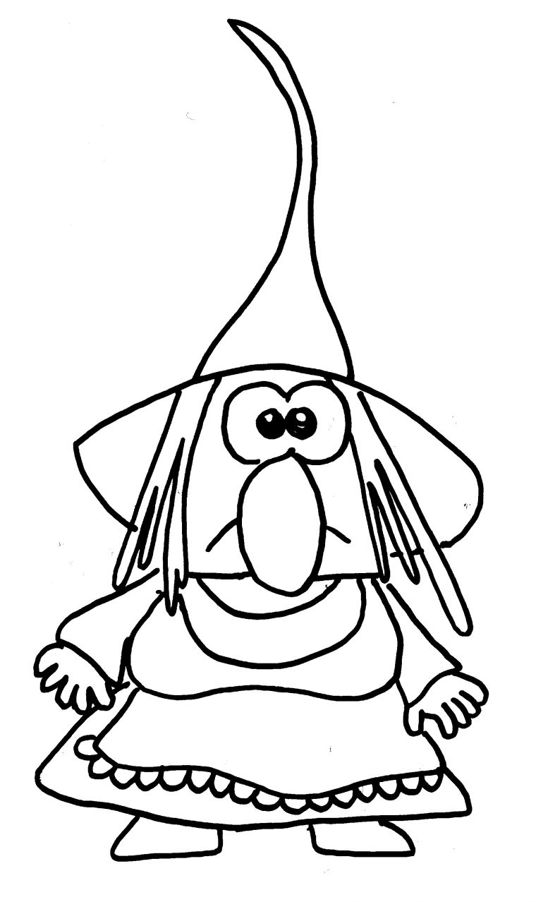 Coloriage Vieille Sorcière À Imprimer encequiconcerne La Sorciere Tambouille