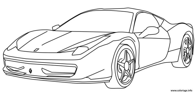 Coloriage Voiture De Course Ferrari Dessin Dessin À Imprimer dedans Coloriage Vehicule