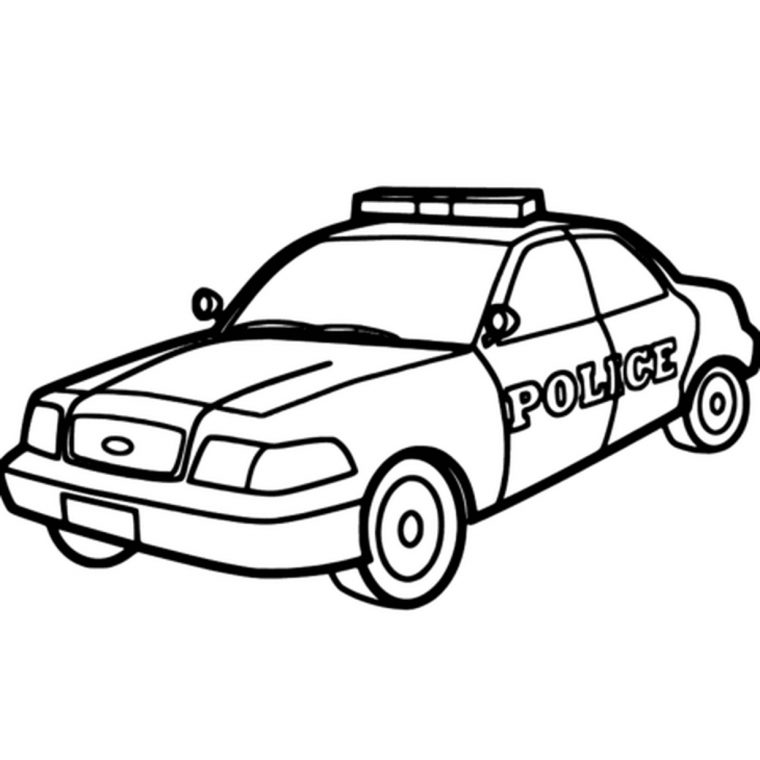 Coloriage Voiture De Police En Ligne Gratuit À Imprimer concernant Coloriage Vehicule