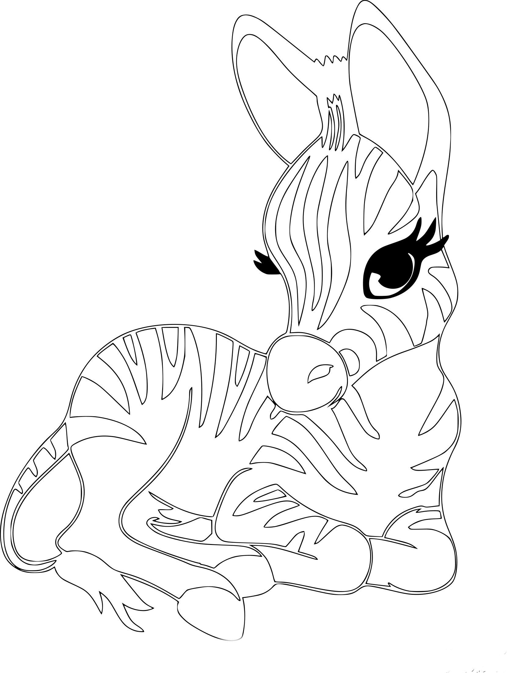 Coloriage Zebre Fille À Imprimer Sur Coloriages destiné Zou Coloriage