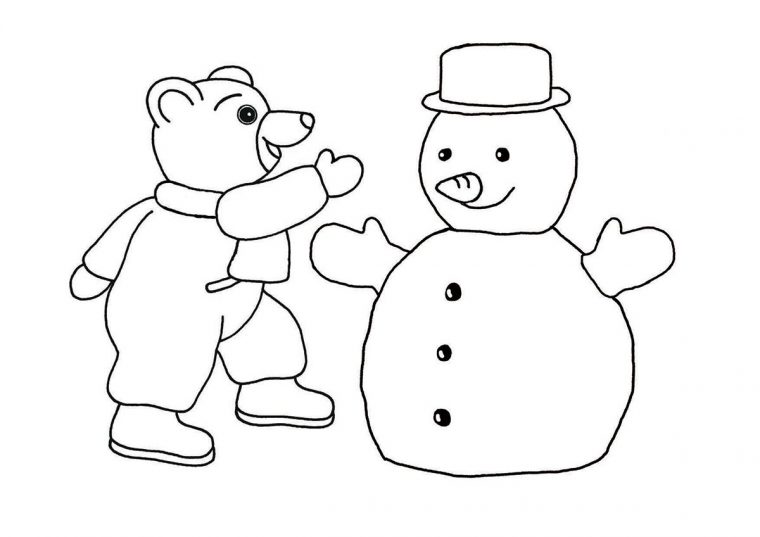 Coloriages À Imprimer – Hiver – Les Activités, Coloriage dedans Petit Ours Brun Dessin Animé Gratuit