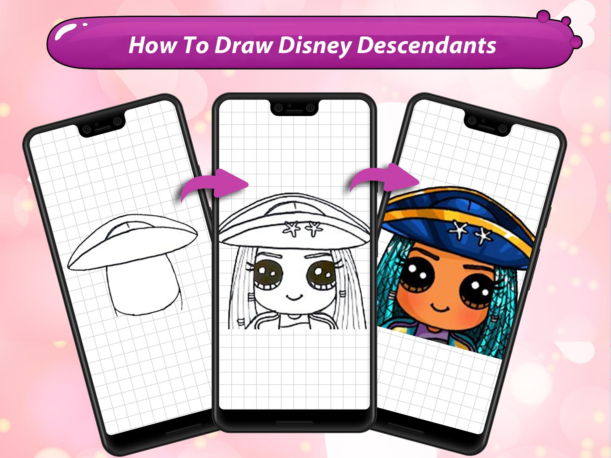 Comment Dessiner Les Descendants De Disney Pour Android tout Descendants Personnages