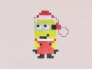 Comment Dessiner Un Minion Père Noël Pixel Art avec Pixel Art Pere Noel