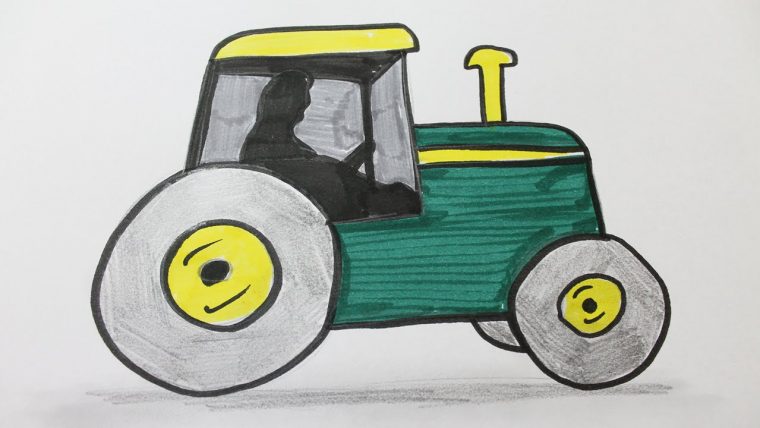 Comment Dessiner Un Tracteur concernant Dessin Tracteur Facile