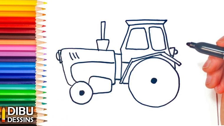 Comment Dessiner Un Tracteur | Dessin De Tracteur destiné Dessin Tracteur Facile