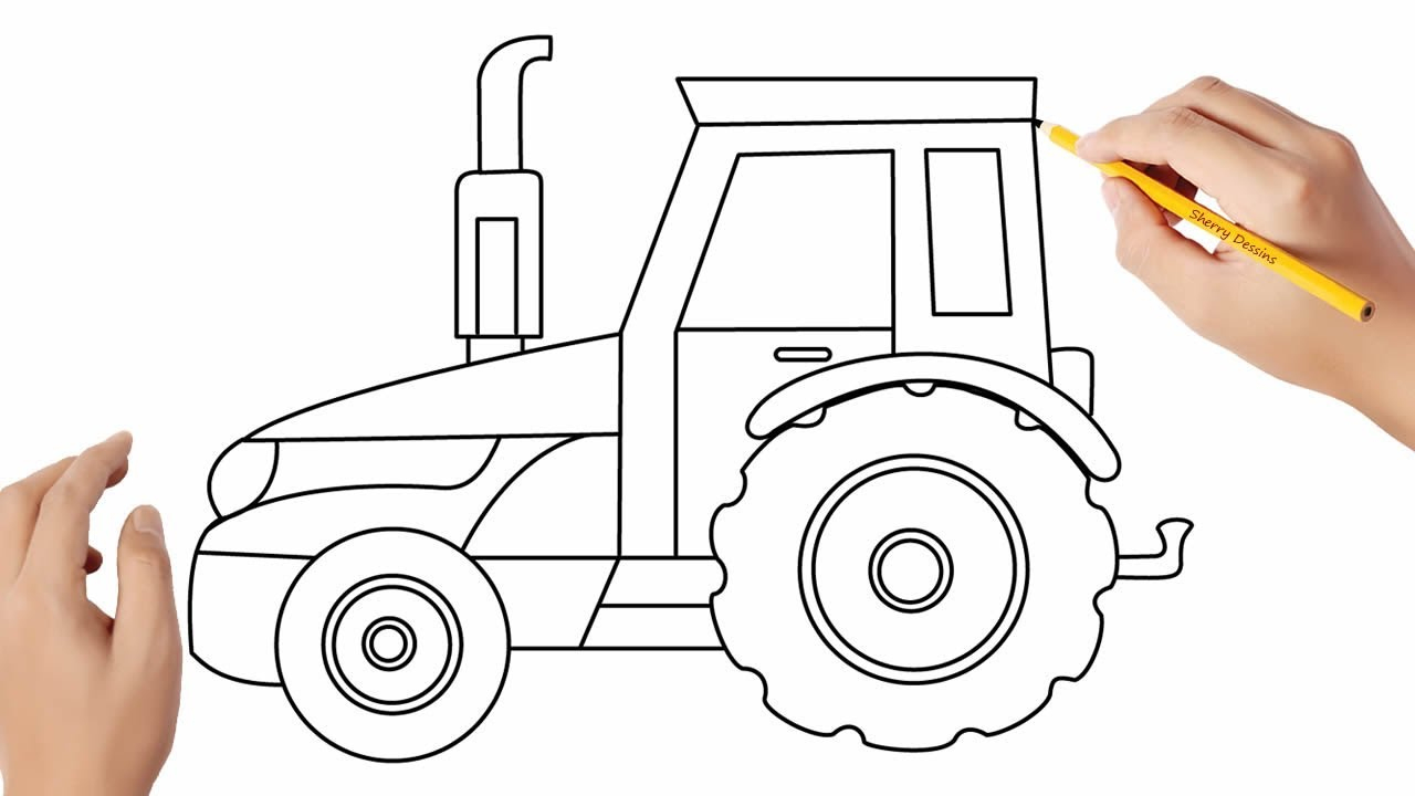 Comment Dessiner Un Tracteur Facile | Dessin Pour Enfants avec Dessin Tracteur Facile
