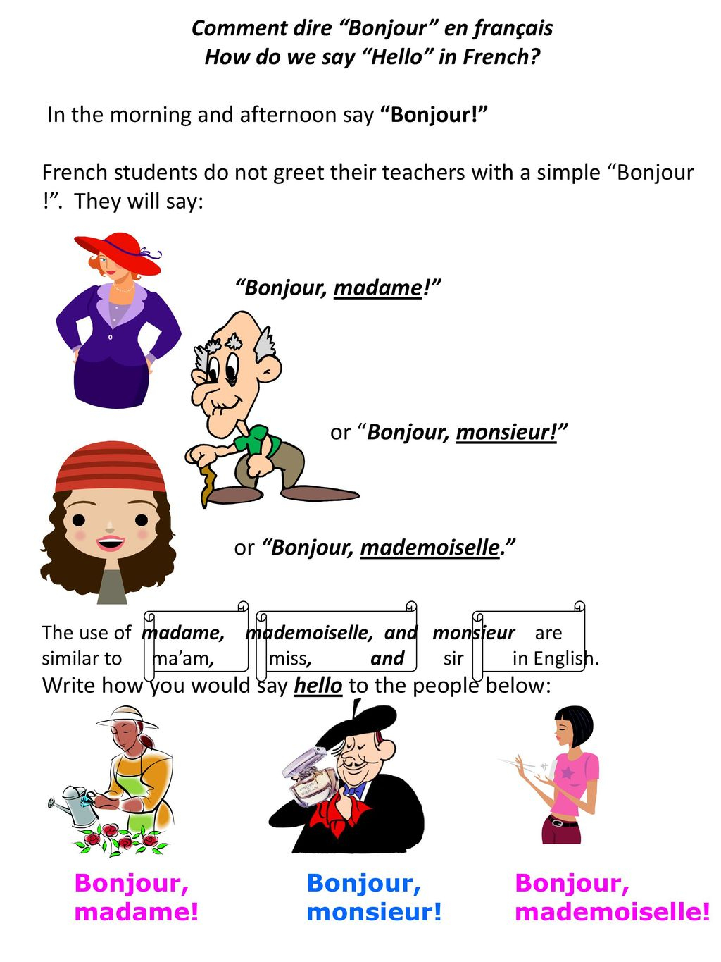 Comment Dire “Bonjour” En Français How Do We Say “Hello” In tout Bonjour Monsieur Comment Ca Va