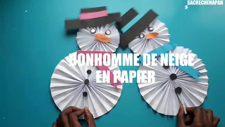 Comment Faire Un Bonhomme De Neige Mobile En Papier (Facile ) à Origami Bonhomme De Neige
