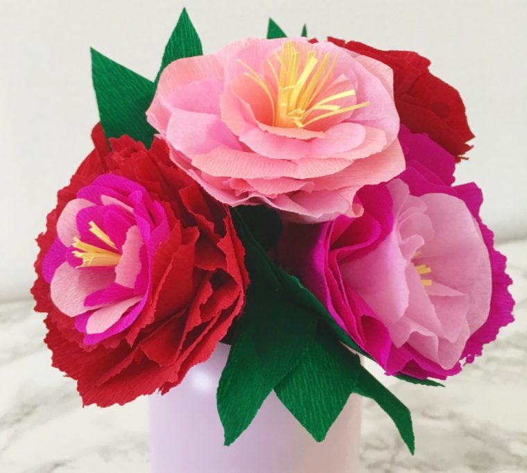 Comment Faire Un Bouquet De Fleurs En Papier | Mon P\'tit Trésor tout Realisation Papier Crepon