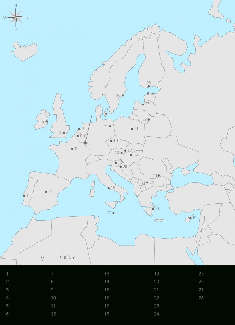 Compléter La Carte Des Etats Membres De L'union Européenne concernant Union Européenne Carte Vierge
