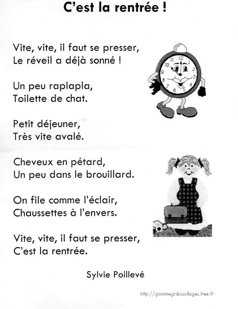 Comptines, Chants … – Le Partage, C'est Classe…maternelle! encequiconcerne Rentrée En Grande Section