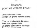 Comptines, Poésies Maternelle - Point De Croix : Bavoirs destiné Dans La Nuit De L Hiver Chanson