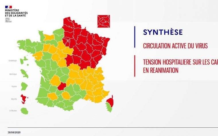 Coronavirus En France : Voici La Première Carte Des serapportantà Imprimer Une Carte De France