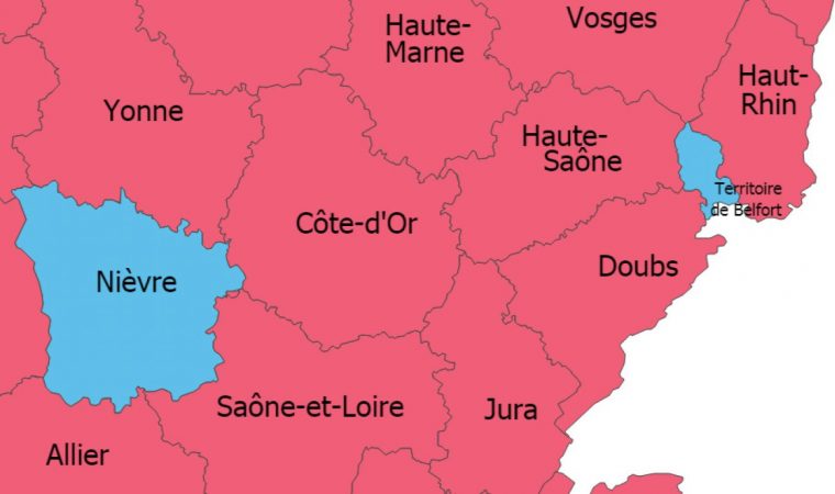 Coronavirus : La Bourgogne-Franche-Comté En Position serapportantà Carte De France Avec Département À Imprimer