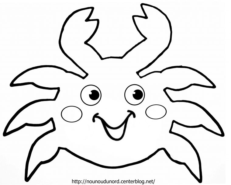 Crabe #5 (Animaux) – Coloriages À Imprimer pour Masque Canard À Imprimer