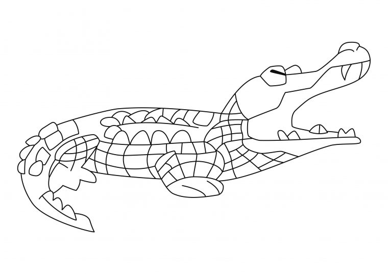 Crocodile 06 – Motif À Décorer pour Photo De Crocodile A Imprimer