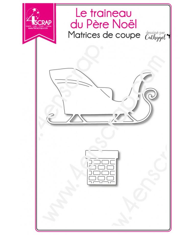 Cutting Die Scrapbooking Card Making Fireplace Gift – The avec Image De Traineau Du Pere Noel