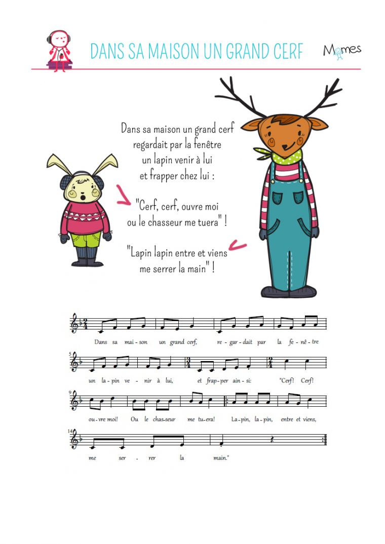 Dans Sa Maison Un Grand Cerf – Momes pour Chanson Du Cerf Et Du Lapin Dans Sa Maison Un Grand Cerf – Momes pour Chanson Du Cerf Et Du Lapin