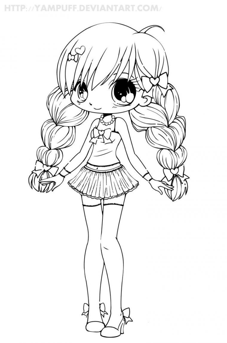 Decided To Put Some New Linearts Out There! I Can't Believe dedans Coloriage Manga Kawaii