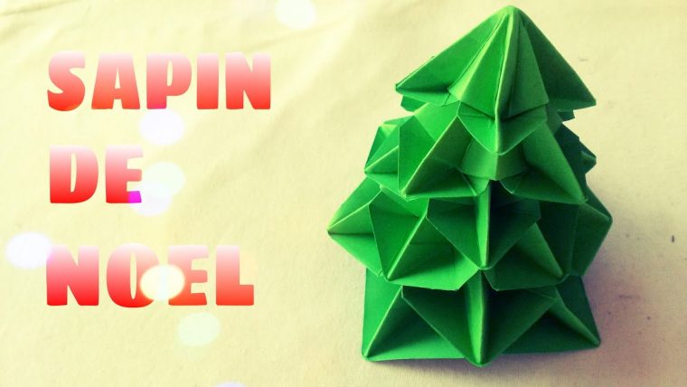 Décoration De Noël – Comment Faire Un Sapin De Noël En Origami tout Origami Sapin De Noel
