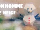Décoration De Noël - Fabriquer Un Bonhomme De Neige En Papier serapportantà Origami Bonhomme De Neige
