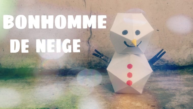 Décoration De Noël – Fabriquer Un Bonhomme De Neige En Papier serapportantà Origami Bonhomme De Neige