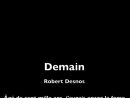 &quot;demain&quot; De Robert Desnos : Lecture destiné Poème De Robert Desnos