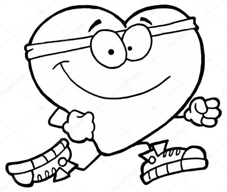 healthy heart coloring pages