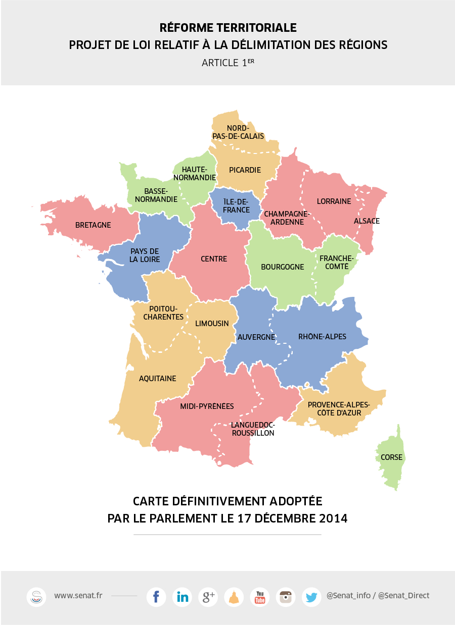 Dernier Congrès D'un Territoire A 22 Facettes Pour L destiné Carte De France Nouvelles Régions