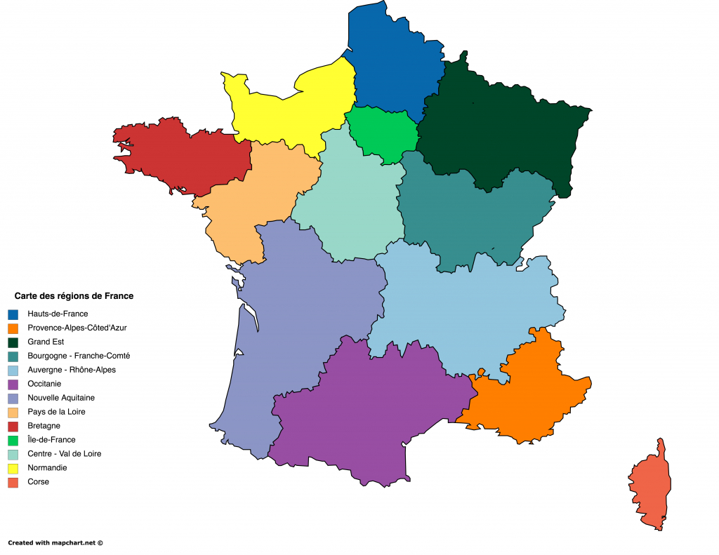 Des Fonds De Carte Gratuits Personnalisables En Ligne à Carte De France Nouvelles Régions