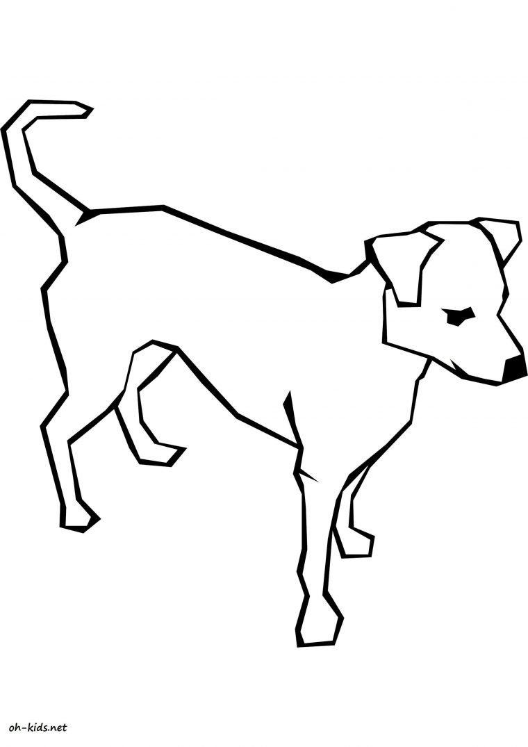 Dessin #1107 – Coloriage Labrador À Imprimer – Oh-Kids pour Coloriage Labrador