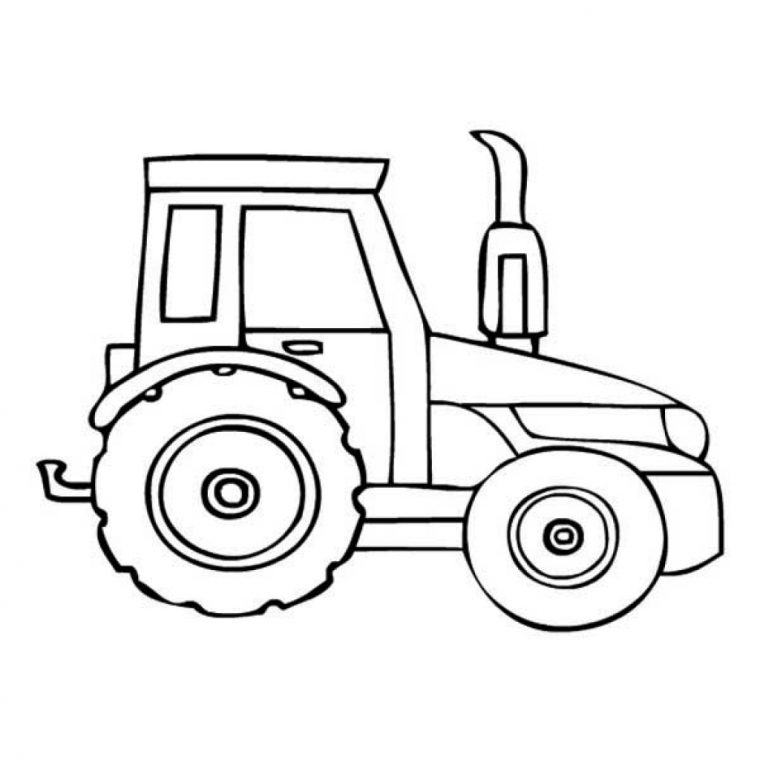 Dessins Et Coloriages: Page De Coloriage Grand Format À pour Dessin Tracteur Facile