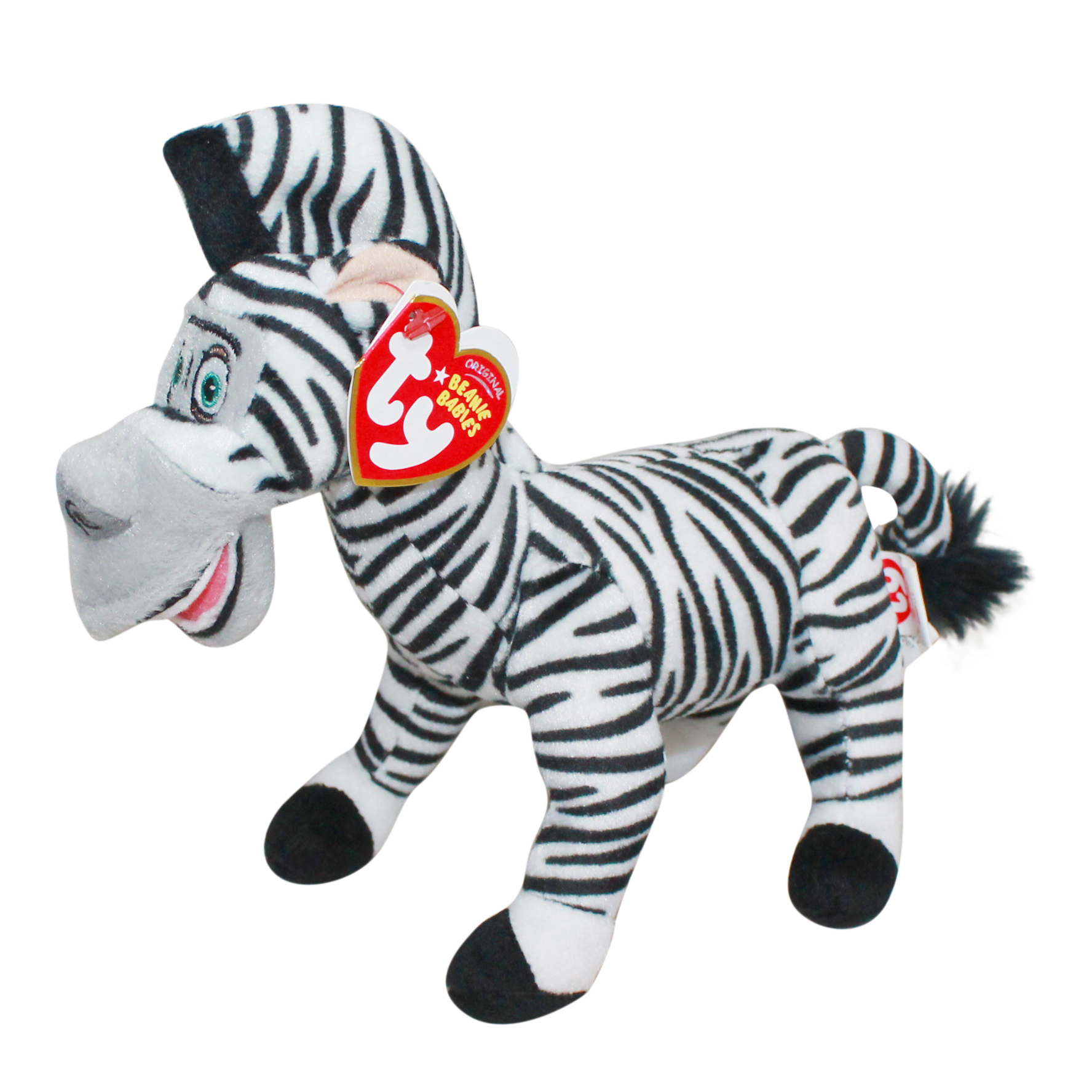 Details About Ty Beanie Baby Marty - Mwmt (Zebra Madagascar 2 Movie Beanie pour Madagascar Zebre