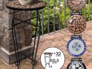 Détails Sur Table D'appoint En Mosaïque Tabouret Support Pour Plantes  Fleurs Jardin Balcon à Support Pour Mosaique