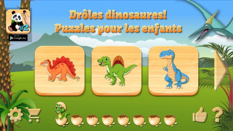 Dino Puzzle – Jeux Educatif Gratuit Pour Android concernant Puzzle Gratuit Enfant