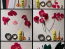 Diy Réalisation D'orchidées En Papier Crépon De Couleur Rose avec Realisation Papier Crepon