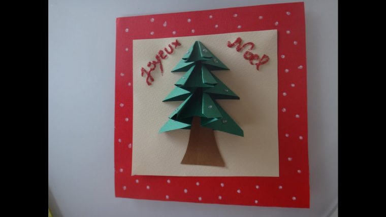Diy Tuto Carte De Voeux Noël 3D serapportantà Bricolage De Noel Pour Maternelle