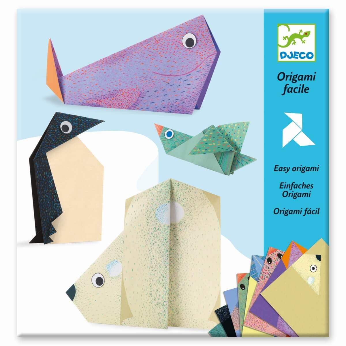 Djeco Bastelset Origami Tiere Der Arktis dedans Origami Petit Bateau