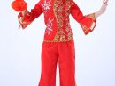 €20.92 |Danse Folklorique Chinoise Enfants Costume Pailleté Compétition  Yangko Danse Spectacle Danse Robe Rouge Ouvreur Genv Semis|Sequin à Spectacle Danse Chinoise