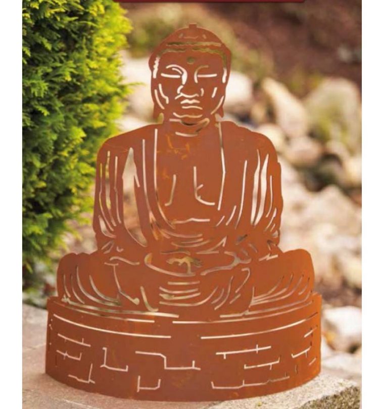 Edelrost Figur Buddha, 40Cm Hoch Und 30Cm Breit Gr. 2 encequiconcerne La Grenouille Meditation