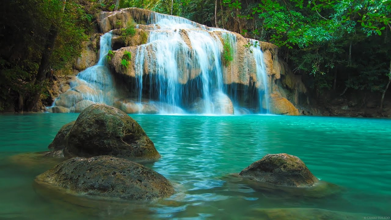 Entspannungsmusik - Natur Tiefenentspannung, Stressabbau - 4K Wasserfall concernant Image Relaxante