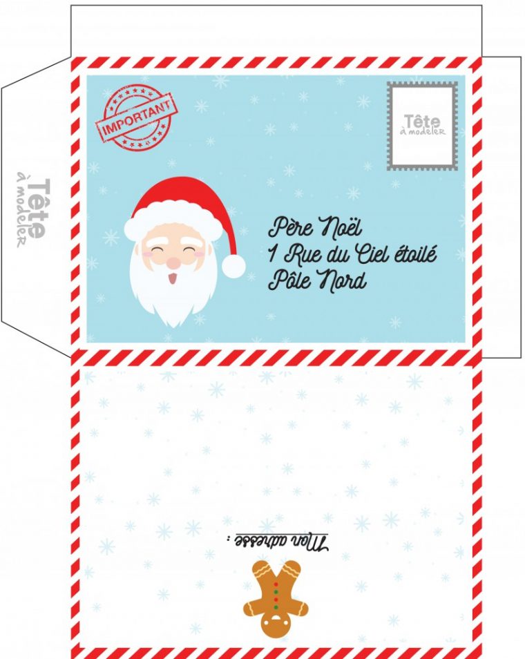 Enveloppes De Noël, Des Enveloppes De Noel A Imprimer – Noel avec Reponse Lettre Du Pere Noel A Imprimer