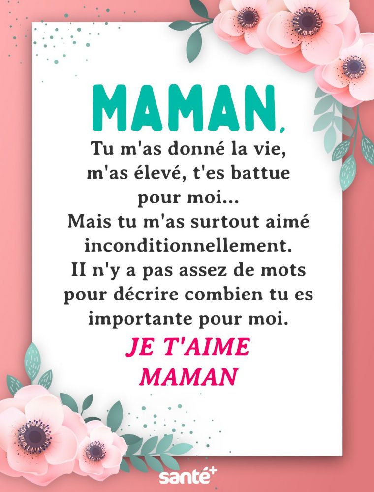 Épinglé Par Dounia Krarroubi Sur Maman Citation | Poeme serapportantà Texte Maman Je T Aime