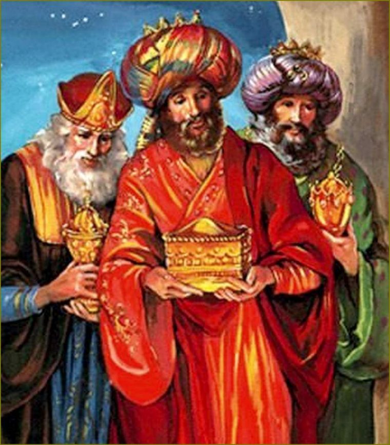 Epiphanie – Les Rois Mages Illustrés | Peintures De Noël concernant 3 Roi Mage